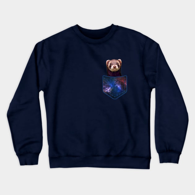 Cosmic Ferret Pocket Crewneck Sweatshirt by Bloom Photography